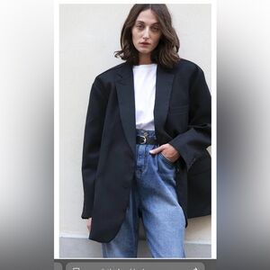 The Frankie Shop Single breasted Oversized Blazer Size One size
